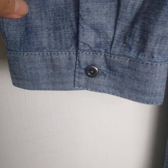 J. Jill Womens  Blue Chambray Shirt Dress Button down NWOT SIZE XL - Picture 3 of 14